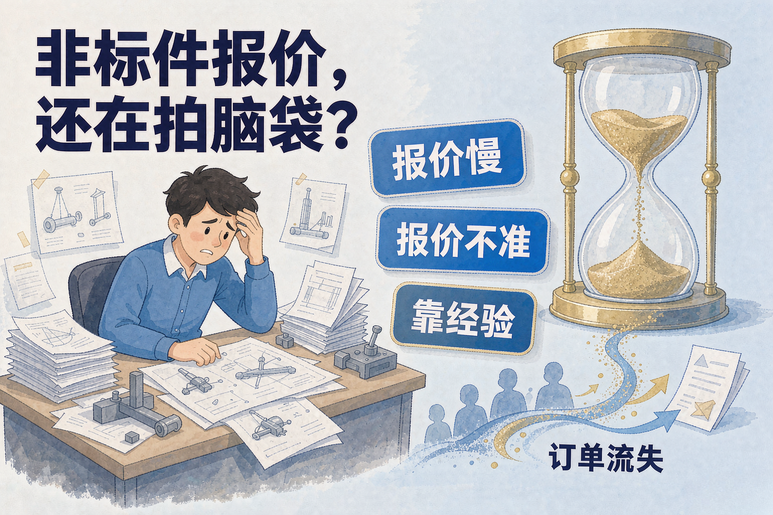 非标件报价还在拍脑袋?一张图纸翻三天,订单全等凉了
